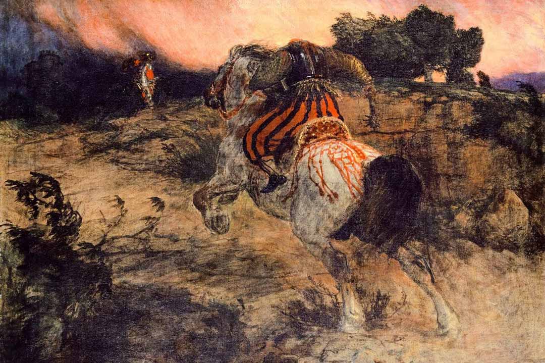 Astolf Riding Away with the Head of Orill