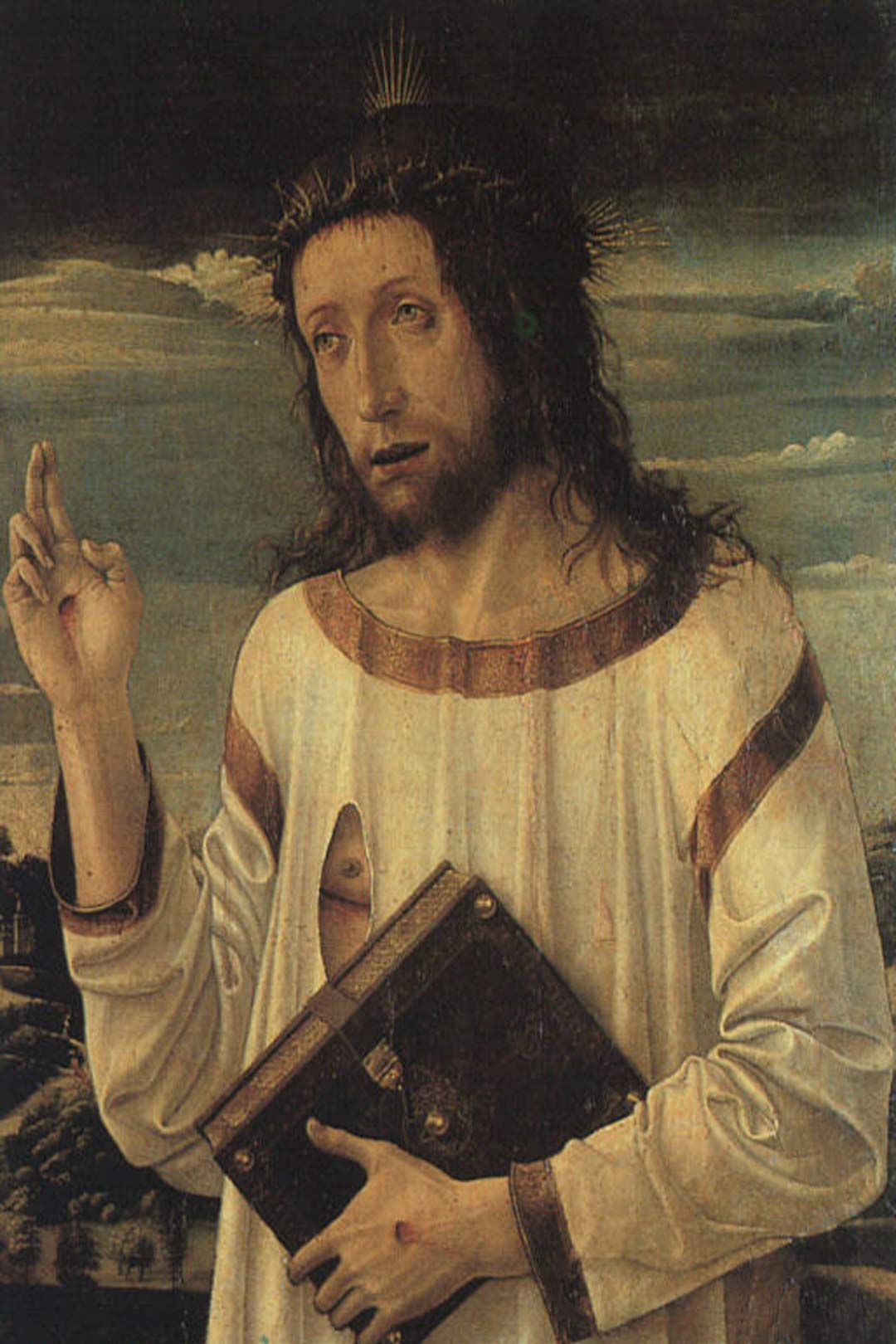 Christ'S Blessing Louvre 1460