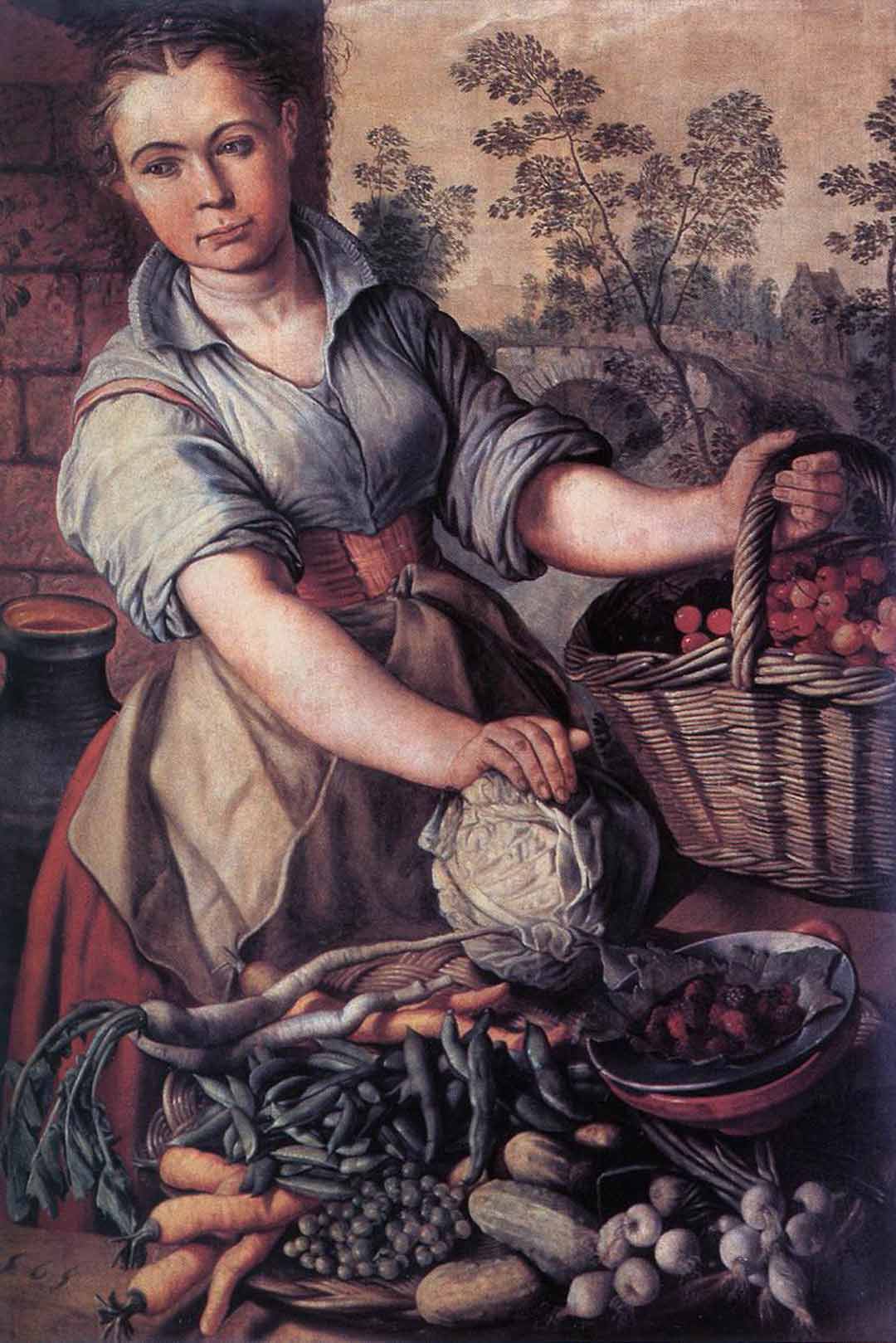 Woman Selling Vegetables