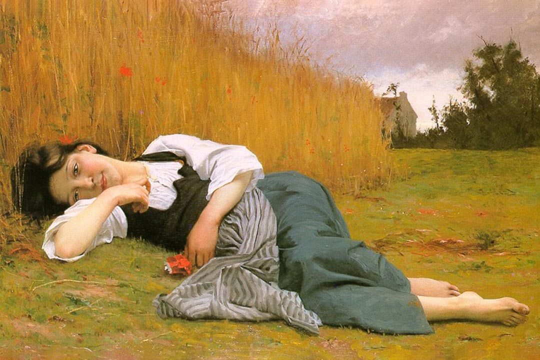 Bouguereau Rest at harvest(1865)