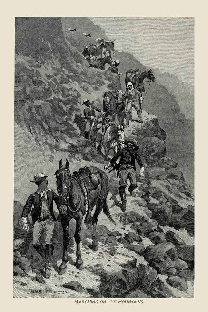 'Marching On The Mountains' Vintage Horse