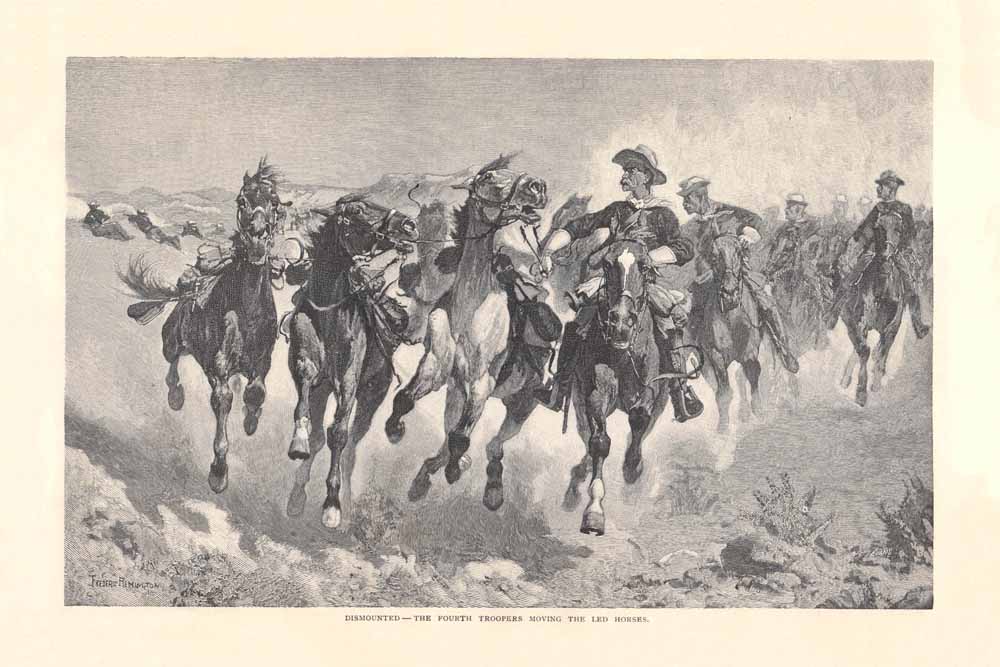 The Fourth Troopers Moving The Led Horses