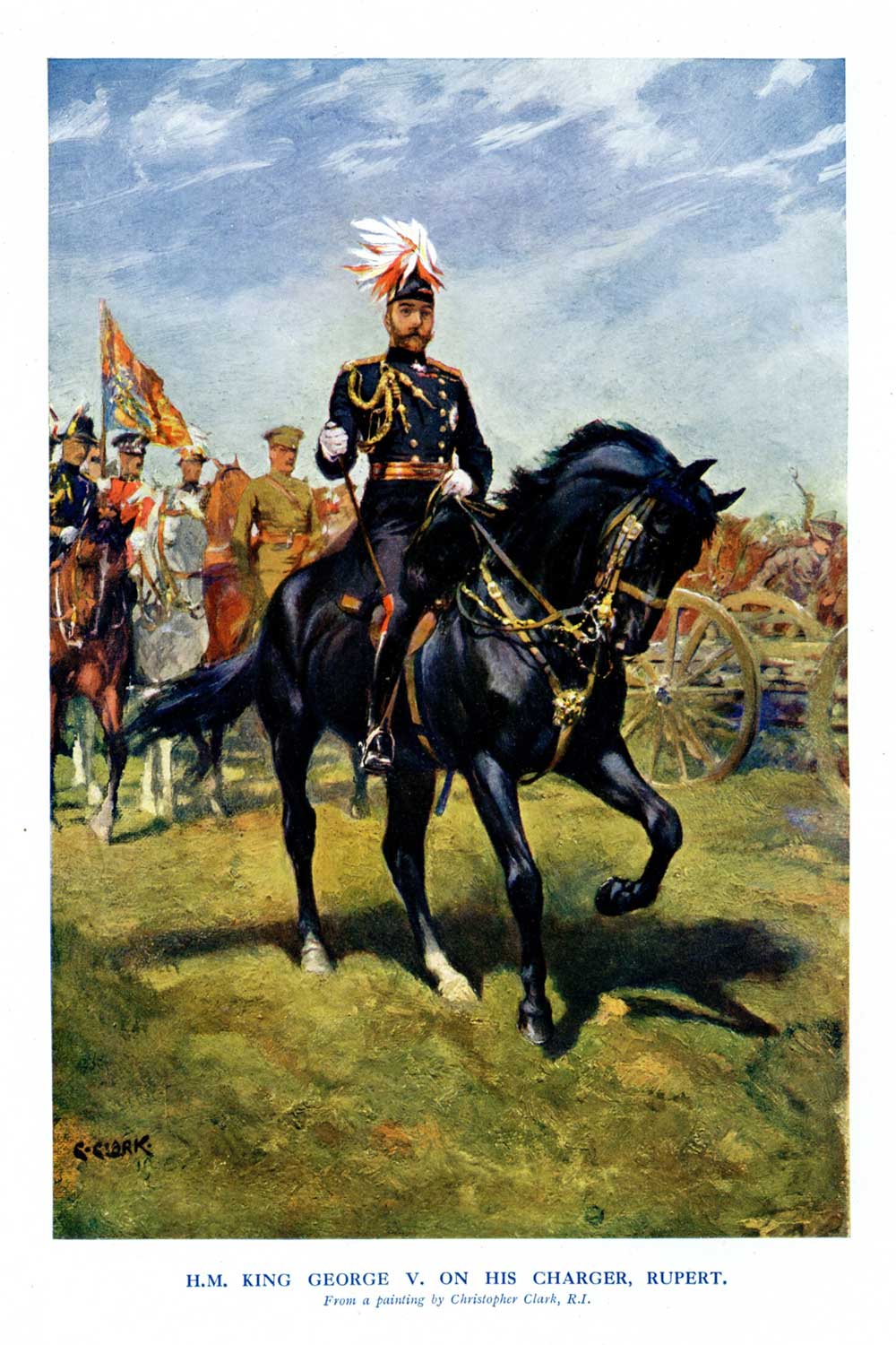 King George V. on his Charger Rupert