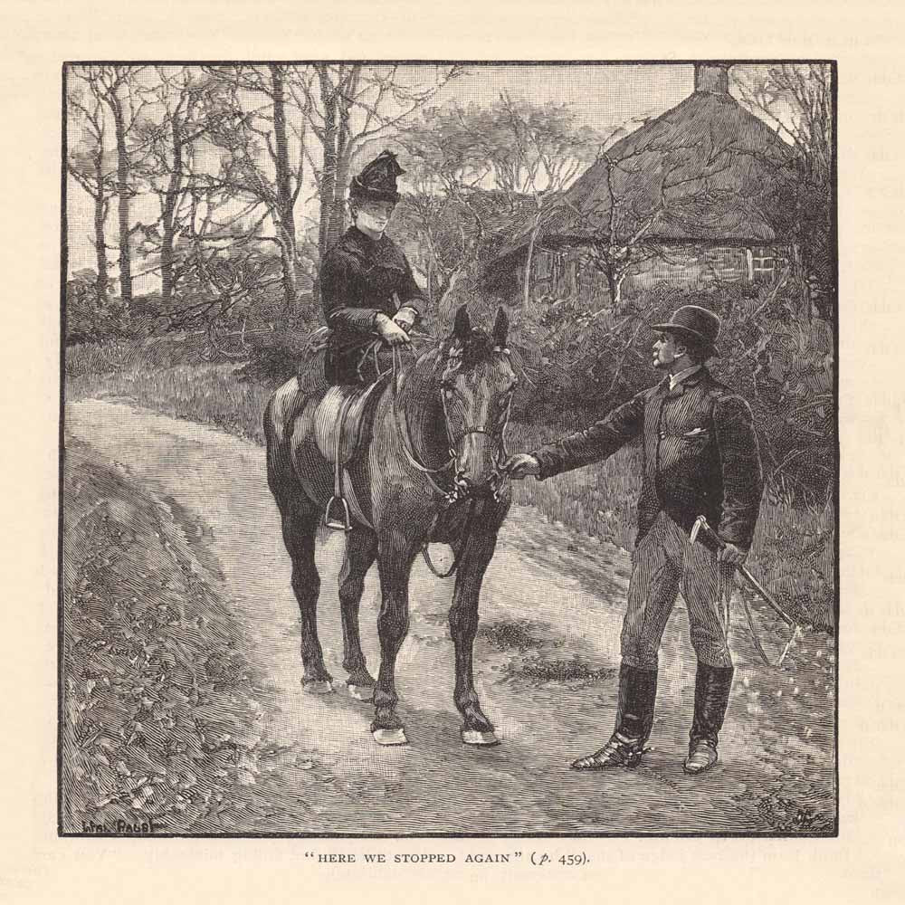 Vintage Black & White Horse