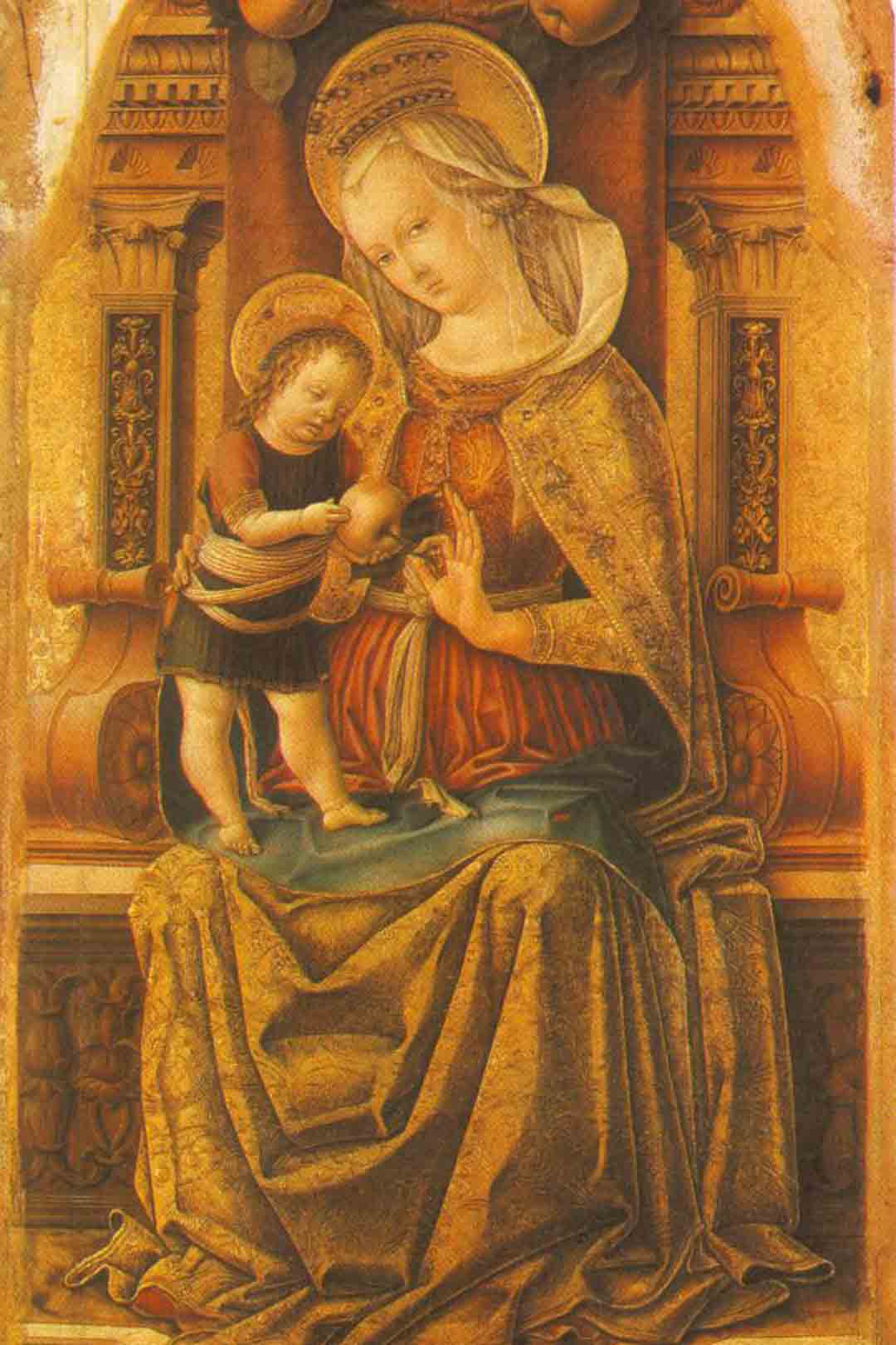 Virgin And Child Enthroned