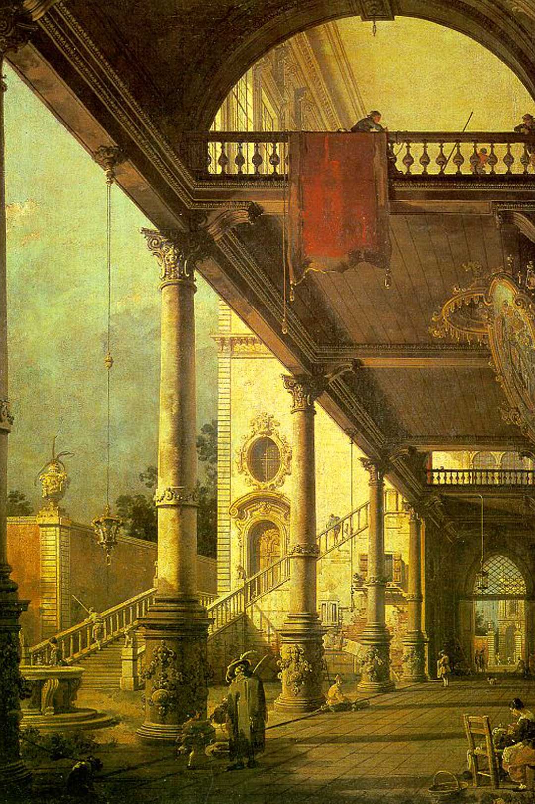 Capriccio A Colonnade Opening Onto The Courtyard