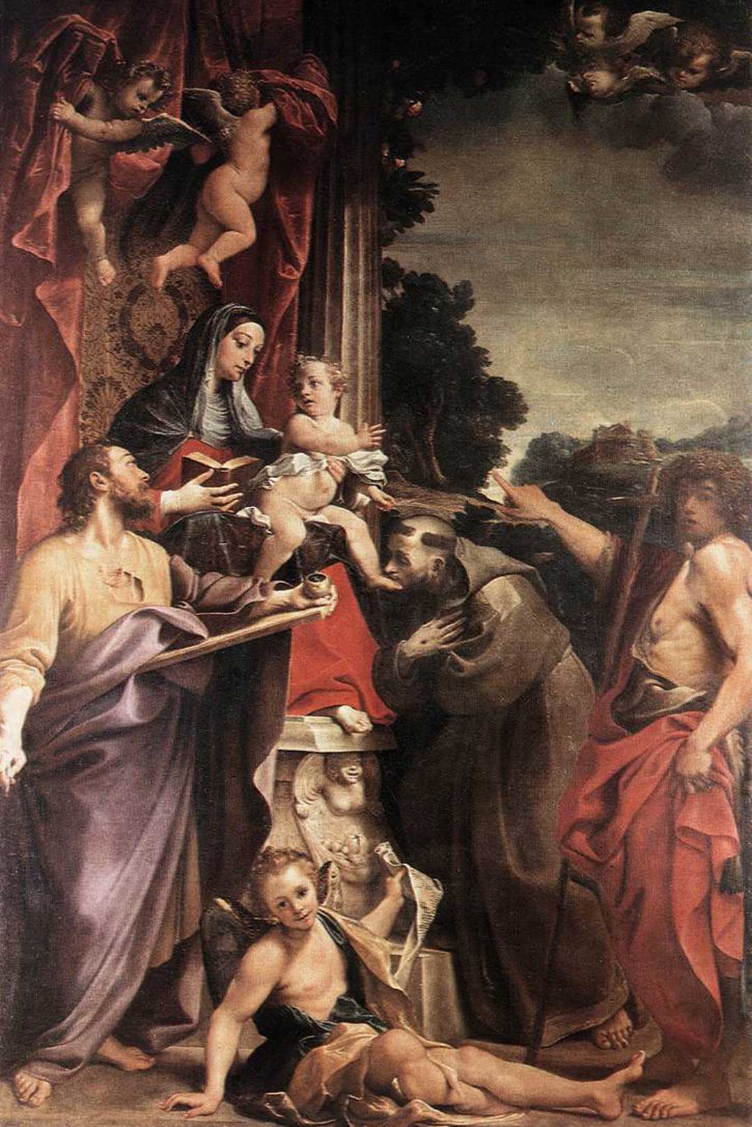 Madonna Enthroned With St Matthew