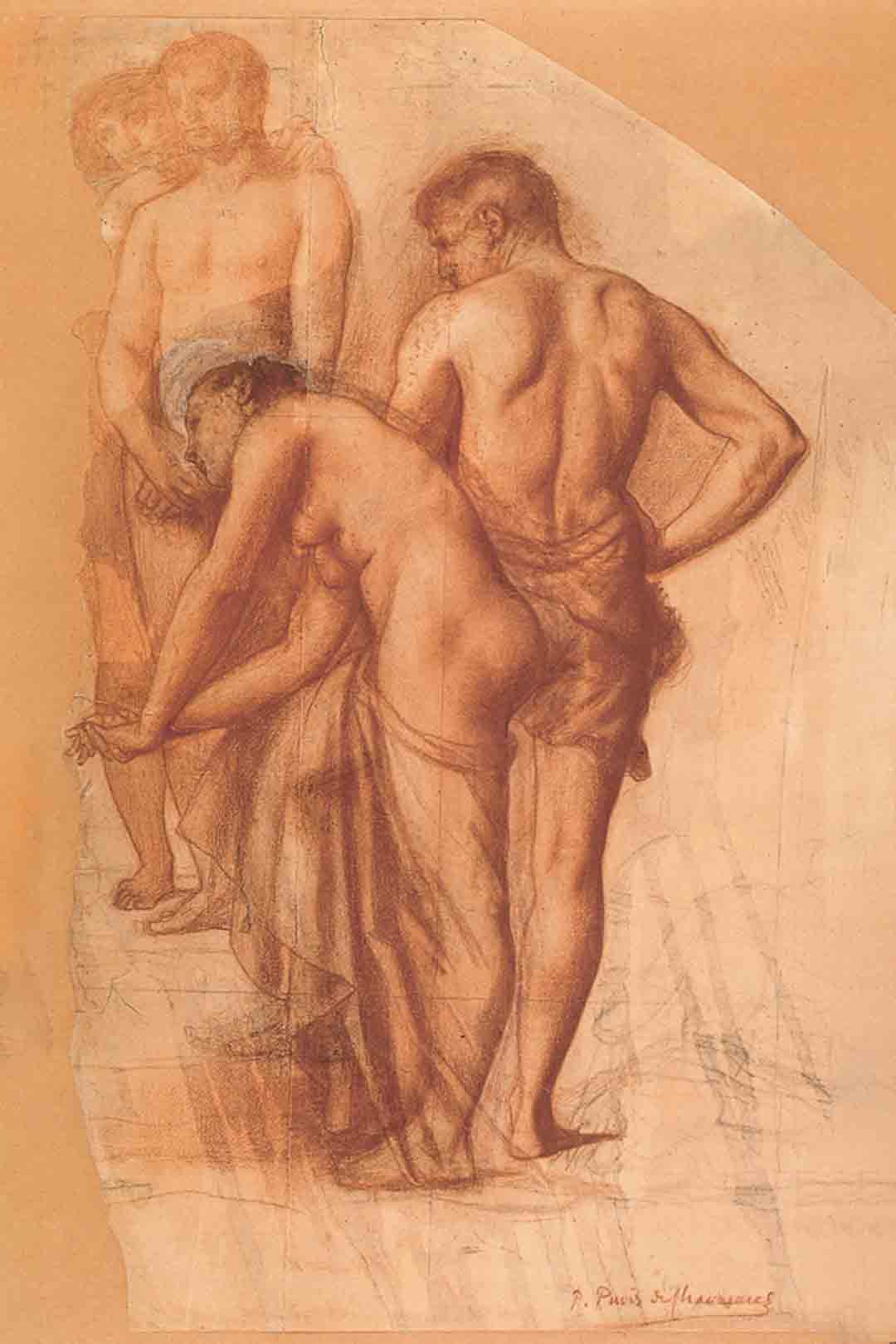 Chavannes Study For Four Figures