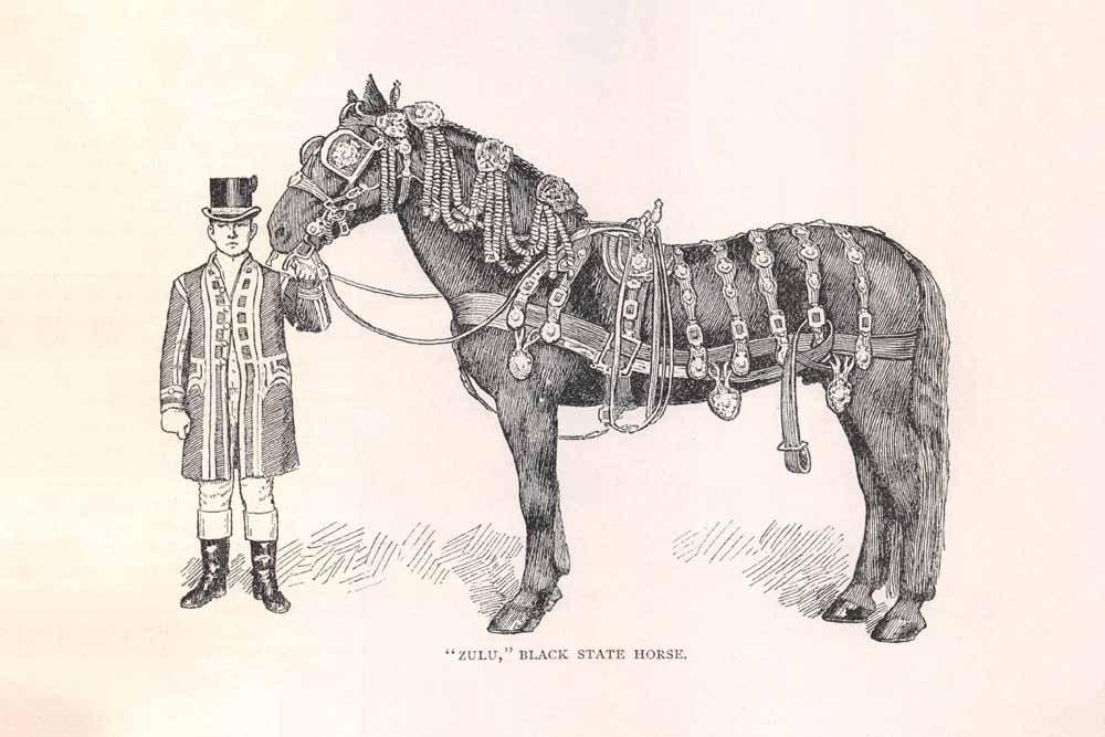 Black State Horse Vintage Horse