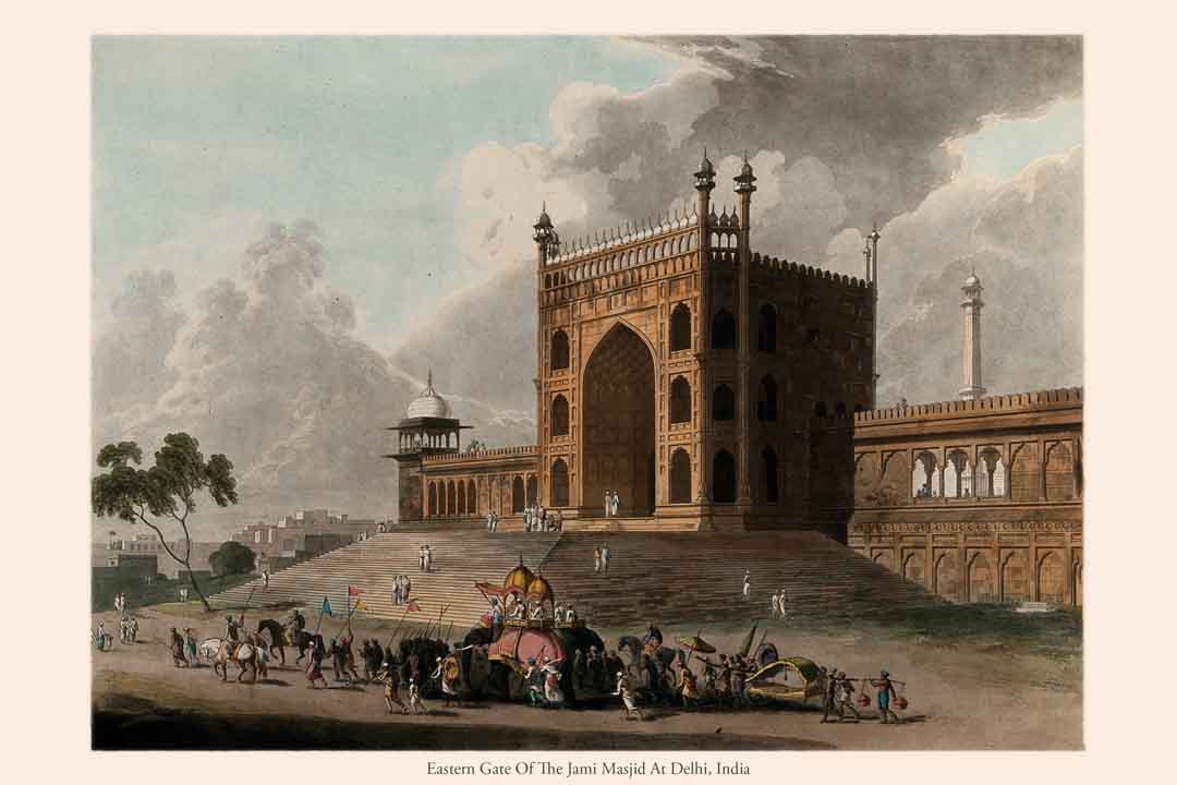 Eastern Gate Of The Jami Masjid At Delhi India