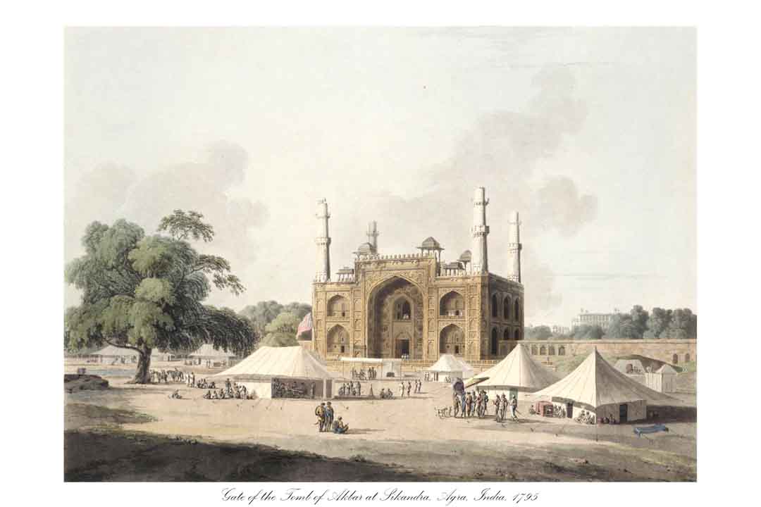 Gate Of The Tomb Of Akbar At Sikandra Agra India 1795