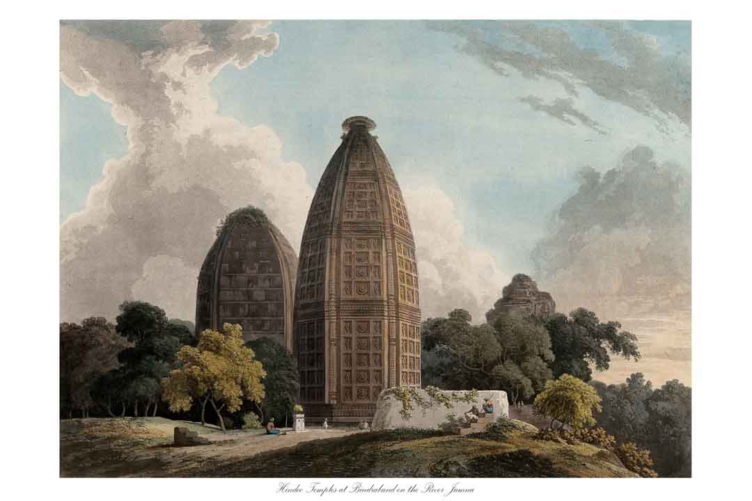 Hindu Temples At Bindraban On The River Jumna India