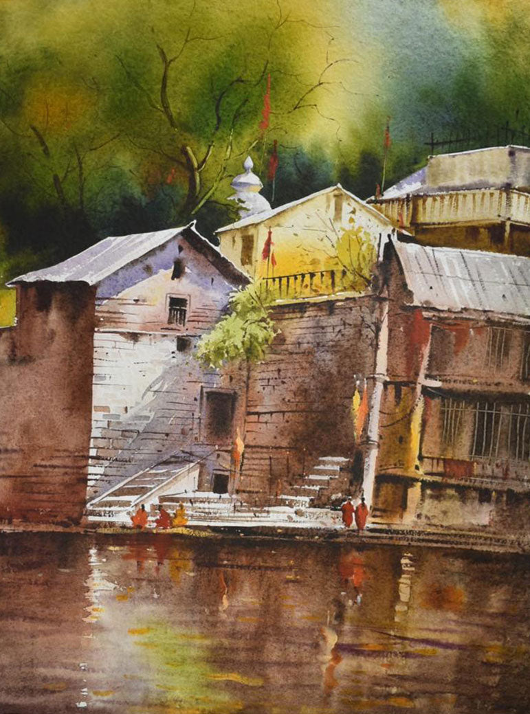 Haridwar - Water Colour Painting