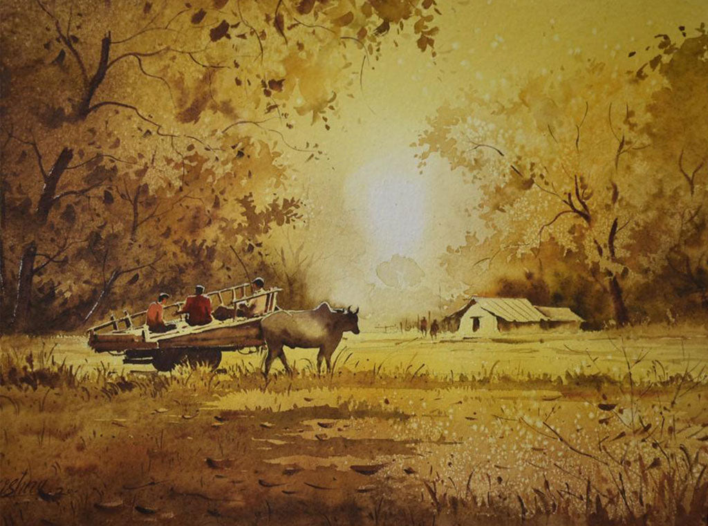 Beautiful Landscape - Water Colour Painting