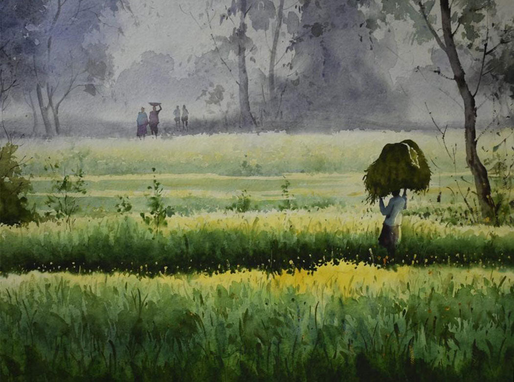 Harvest - Water Colour Painting