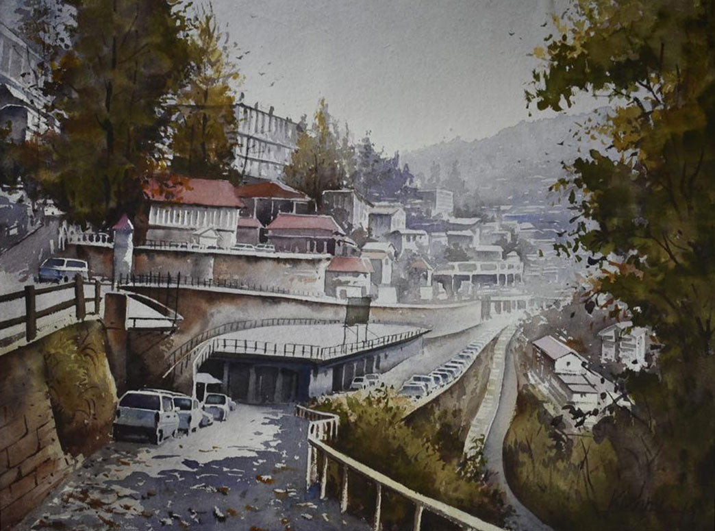 Shimla - Water Colour Painting