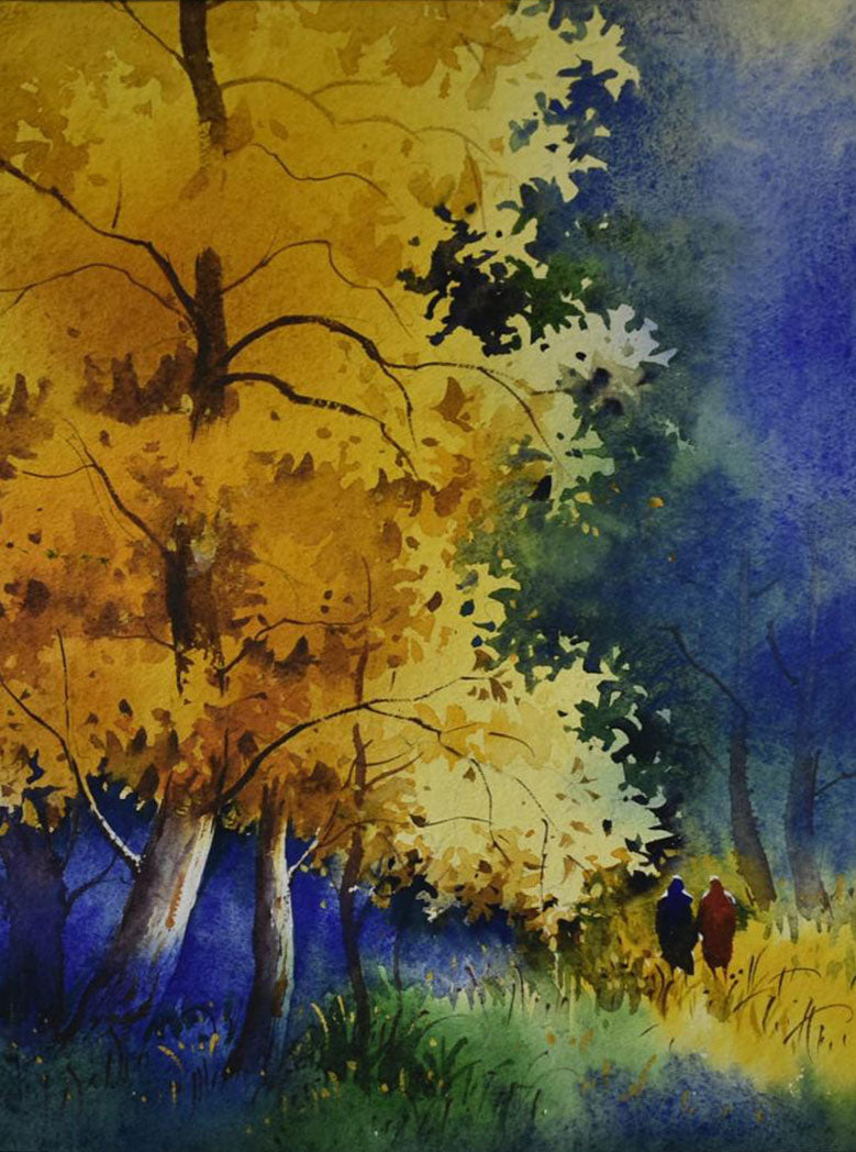 Spring in Forest - Water Colour Painting