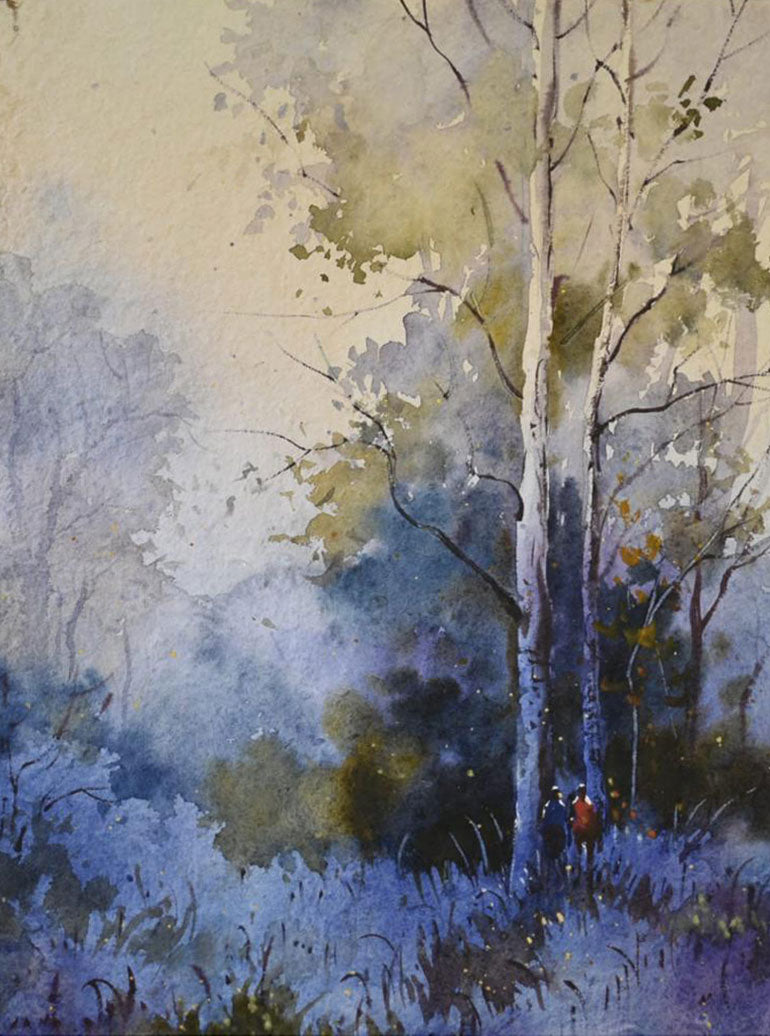 Spring in Forest - Water Colour Painting