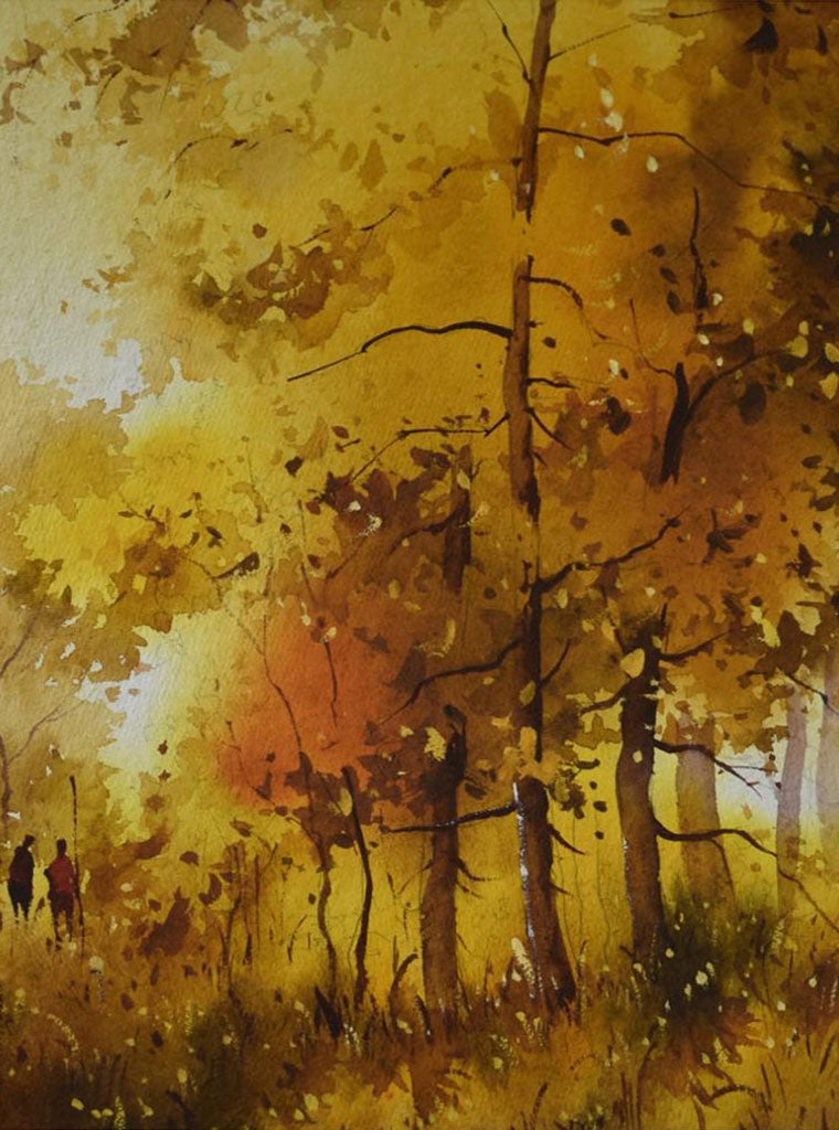 Spring in Forest - Water Colour Painting