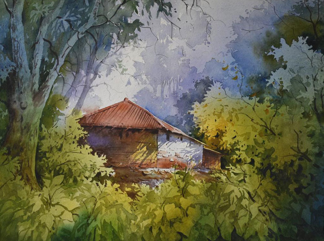 Beautiful Landscape -  Water Colour Painting