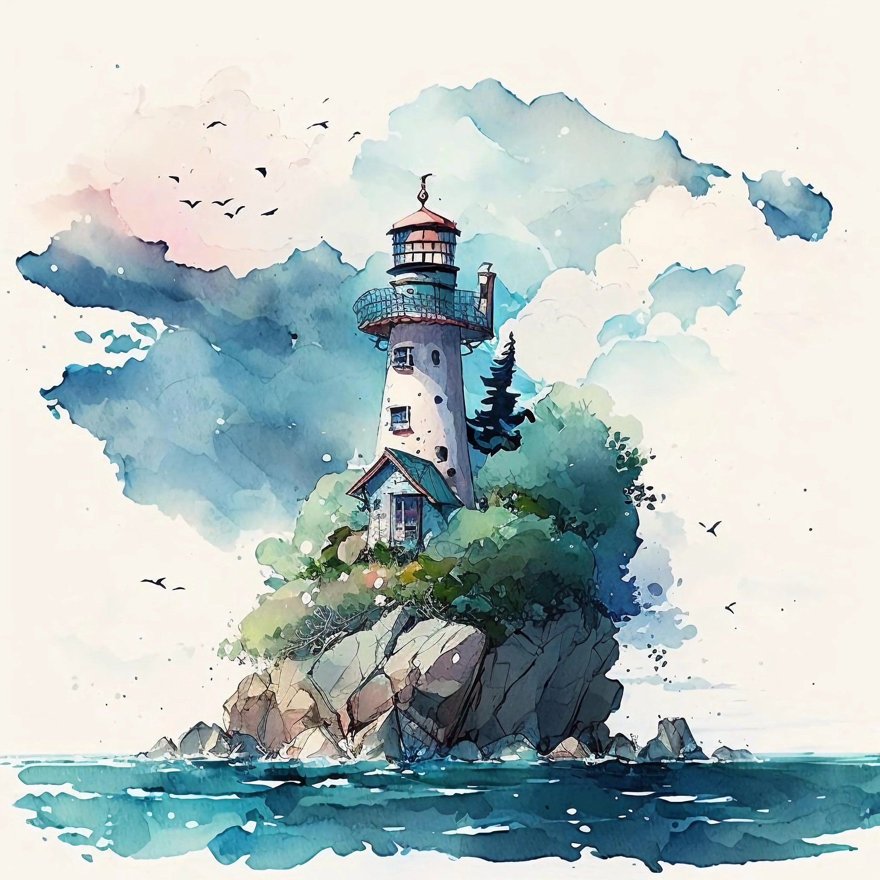 Water Colour Watch Tower