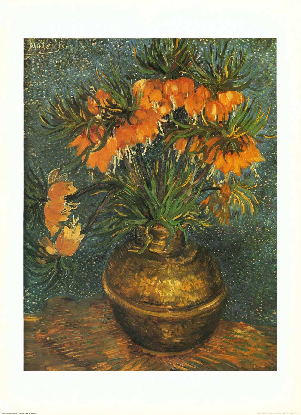Imperial Fritillaries In A Copper Vase
