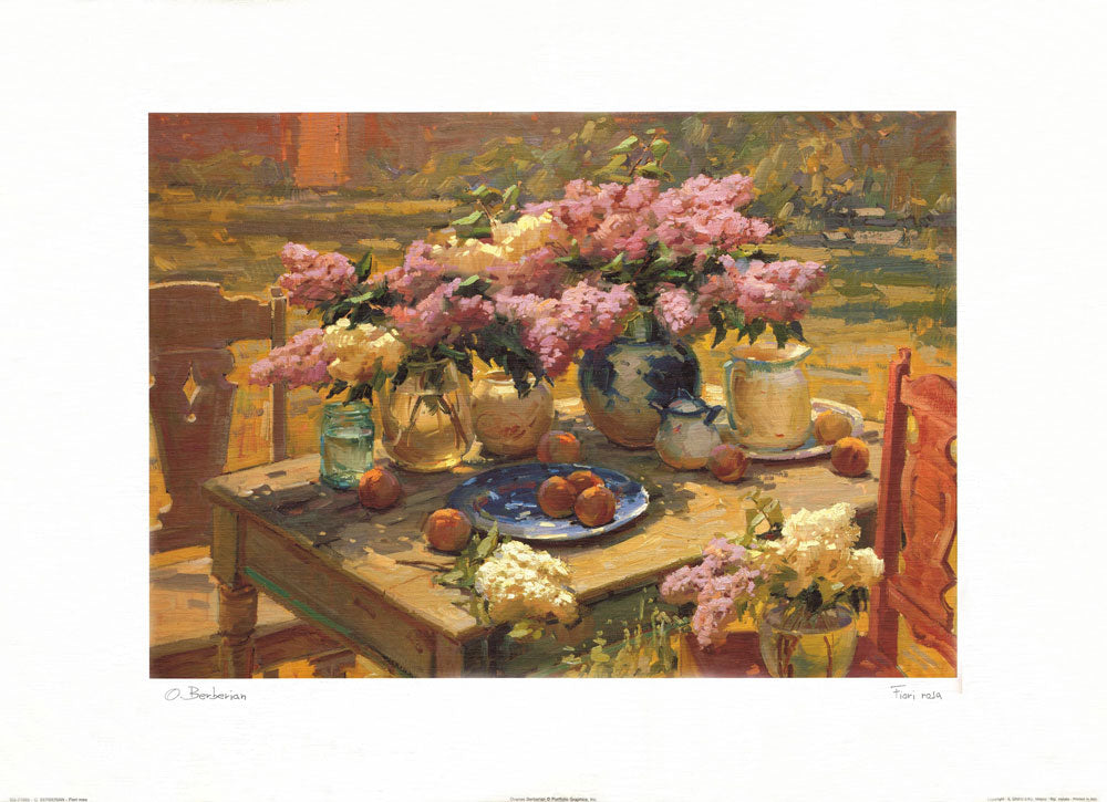 Flowers And Fruits On The Table