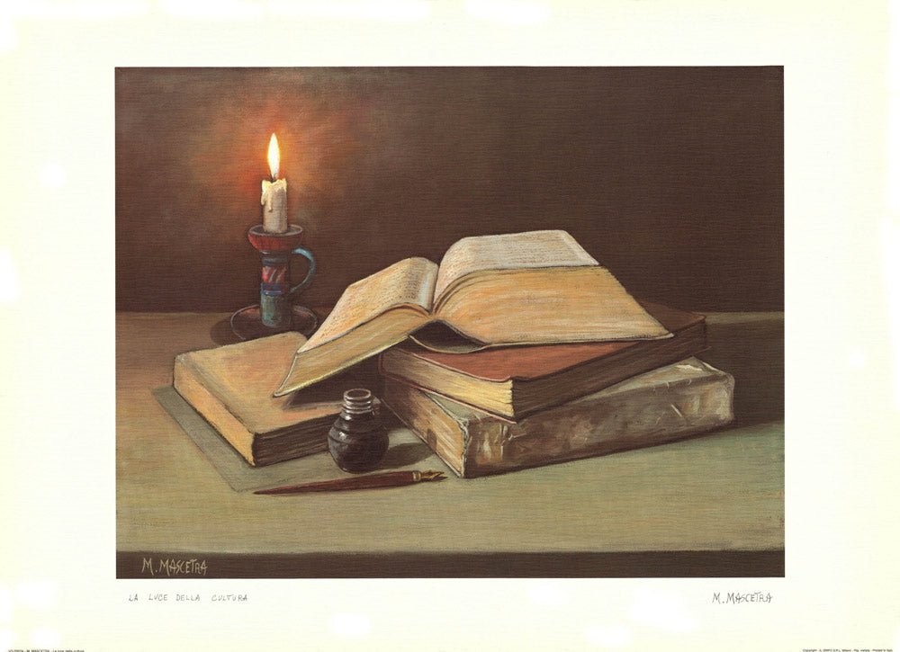 Still Life With Book And Candle