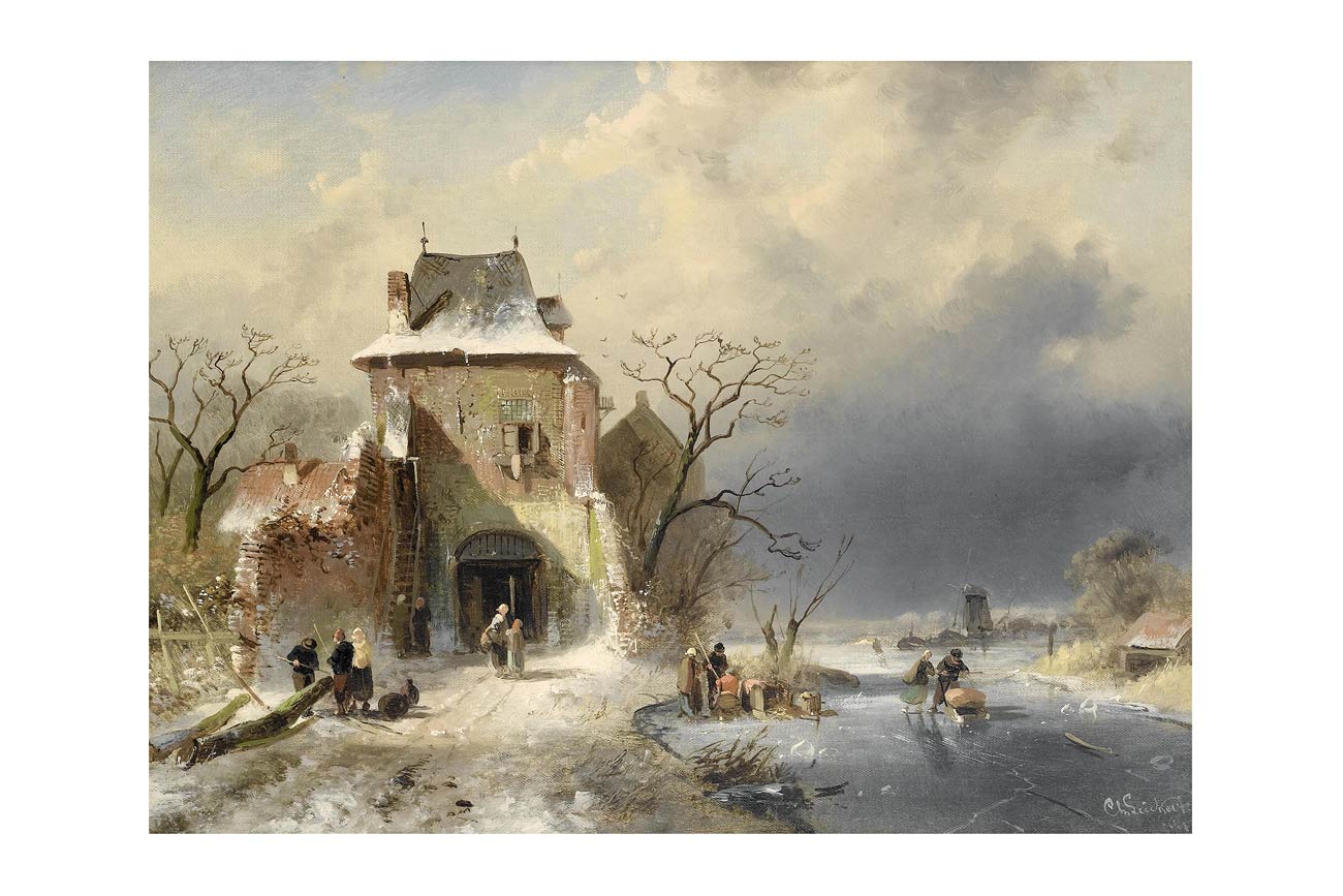 Winter Scene With Figures