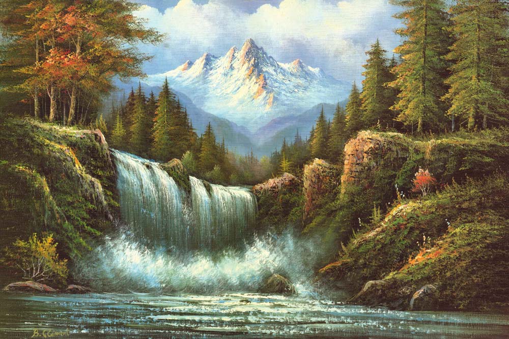Waterfall Original oil painting