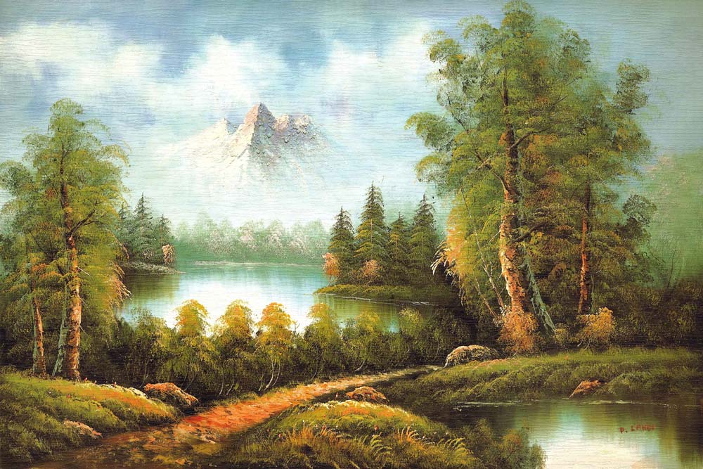 Small Lakes At The Foot Of The Mountain