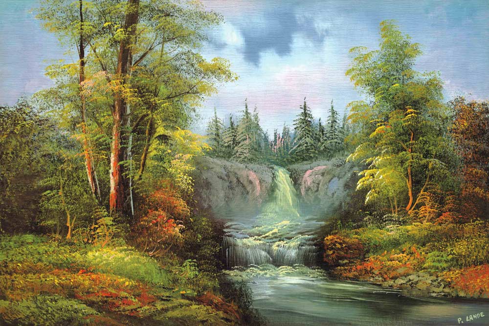 Small Waterfall In The Wood