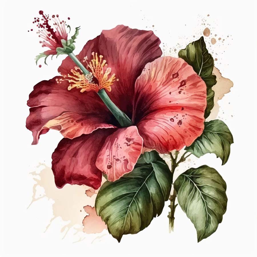 Crimson Splendor: Red Hibiscus Elegance