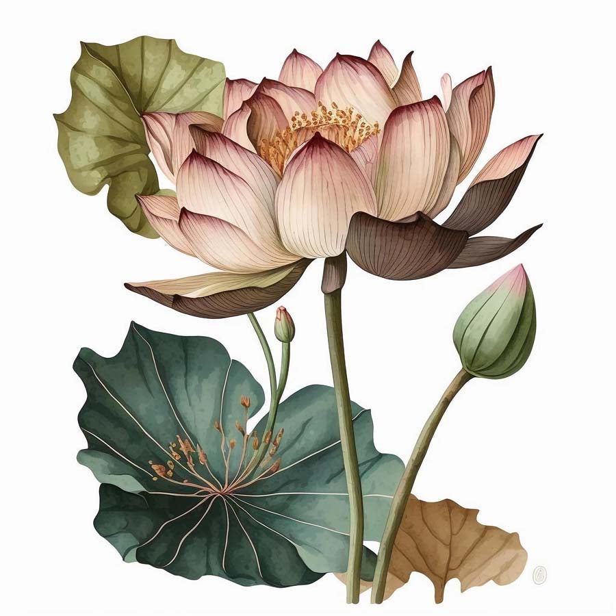 Serene Blossom: Lotus Flower Tranquility