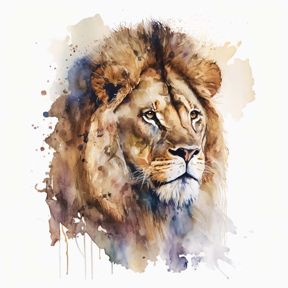 Rippling Majesty: A Tiger's Essence in Watercolor
