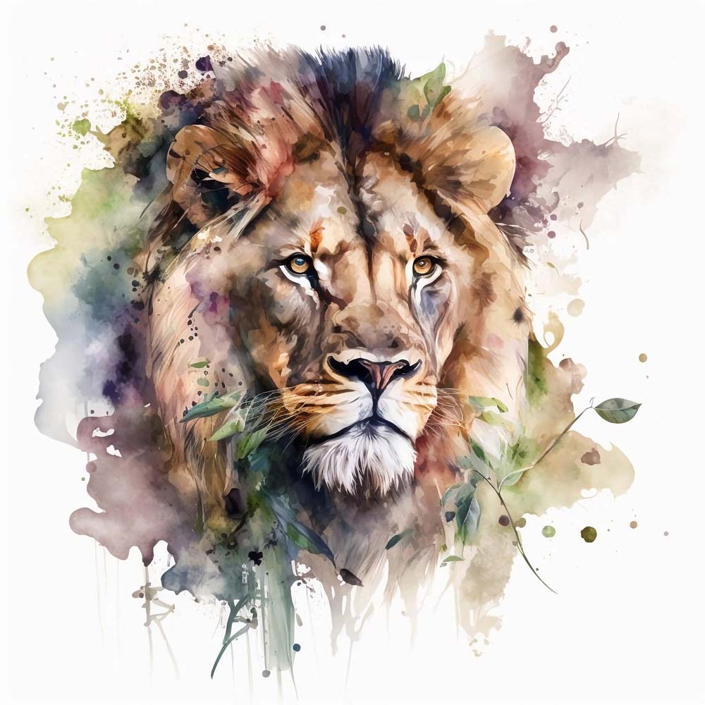 Rippling Majesty: A Tiger's Essence in Watercolor