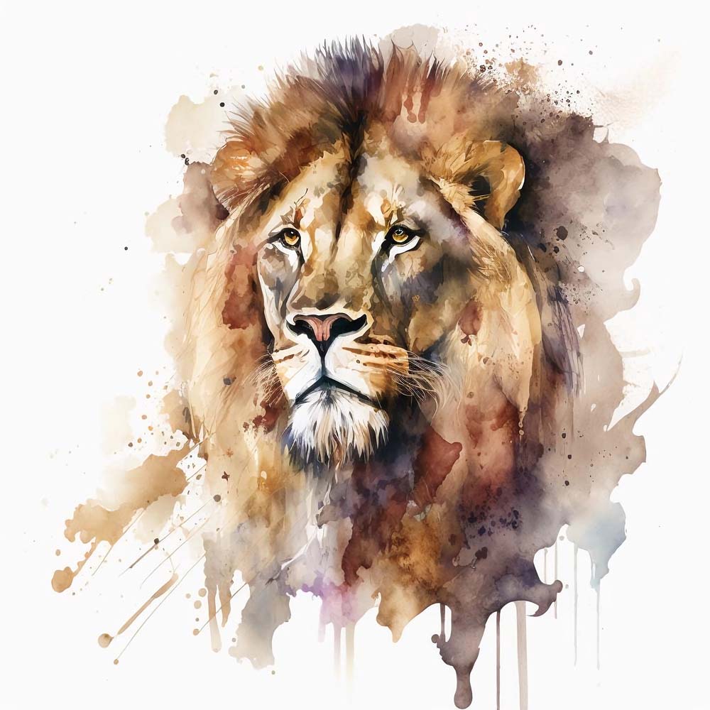 Rippling Majesty: A Tiger's Essence in Watercolor
