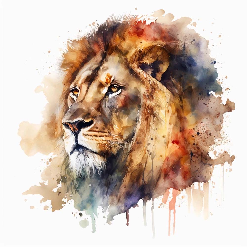 Rippling Majesty: A Tiger's Essence in Watercolor