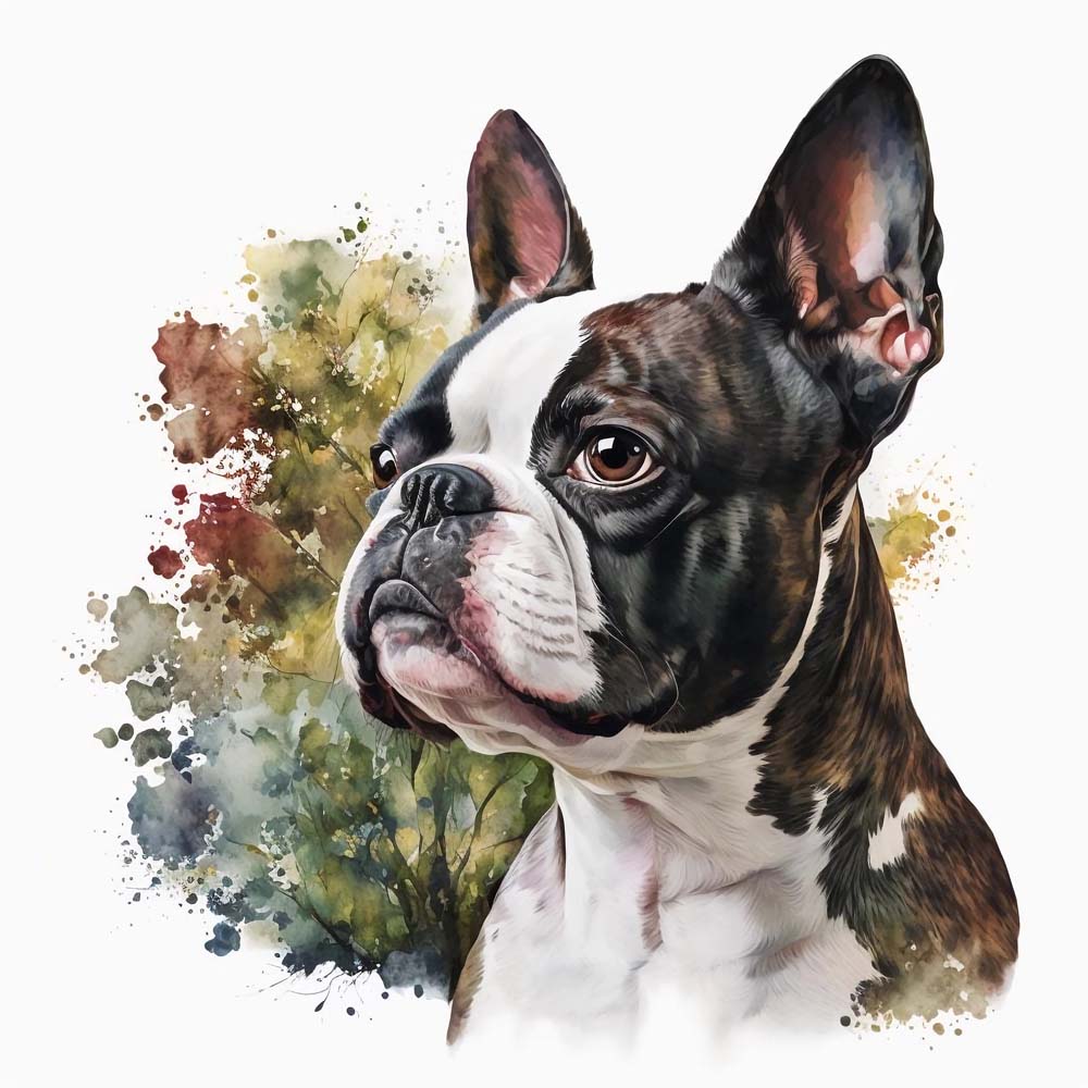 Charming Companions: Boston Terriers in Artistry