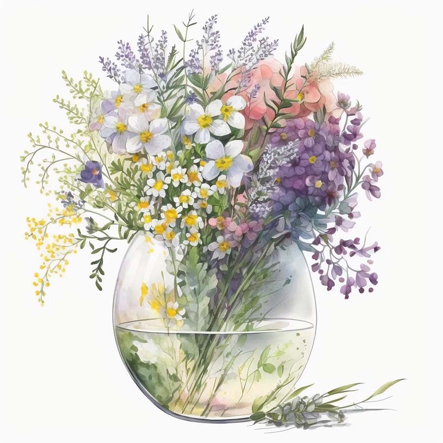 Nurtured Blooms: Bunch of Flowers
