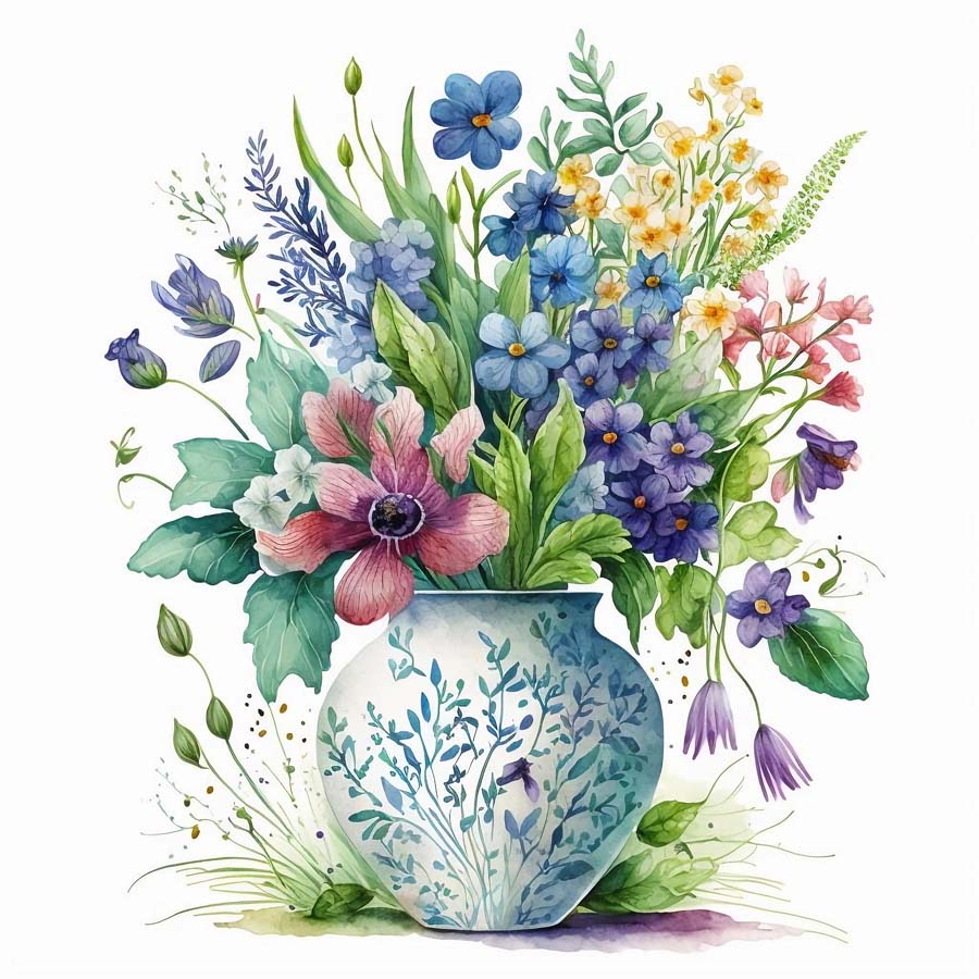 Nurtured Blooms: Bunch of Flowers