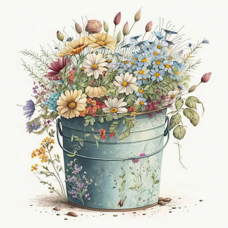 Nurtured Blooms: Bunch of Flowers