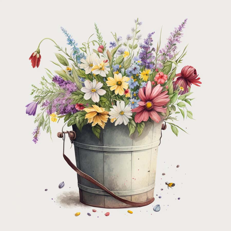 Nurtured Blooms: Bunch of Flowers