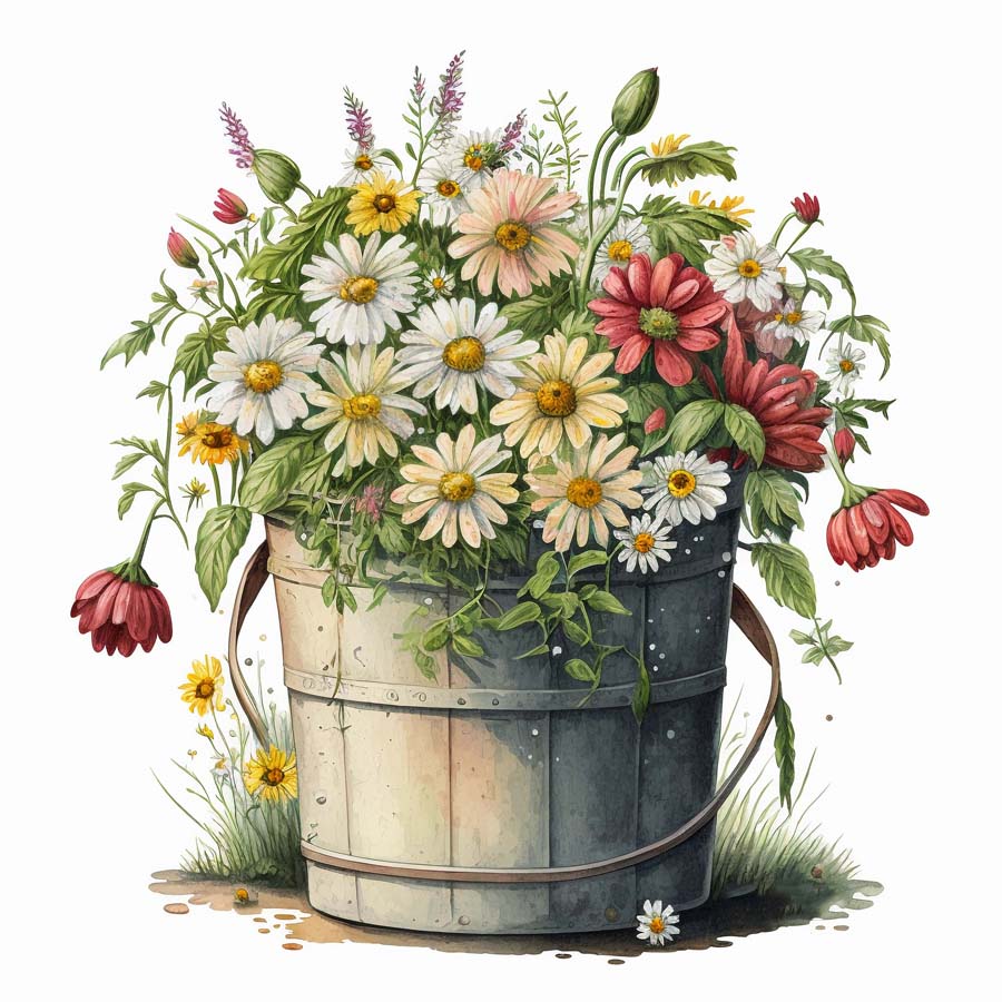 Nurtured Blooms: Bunch of Flowers
