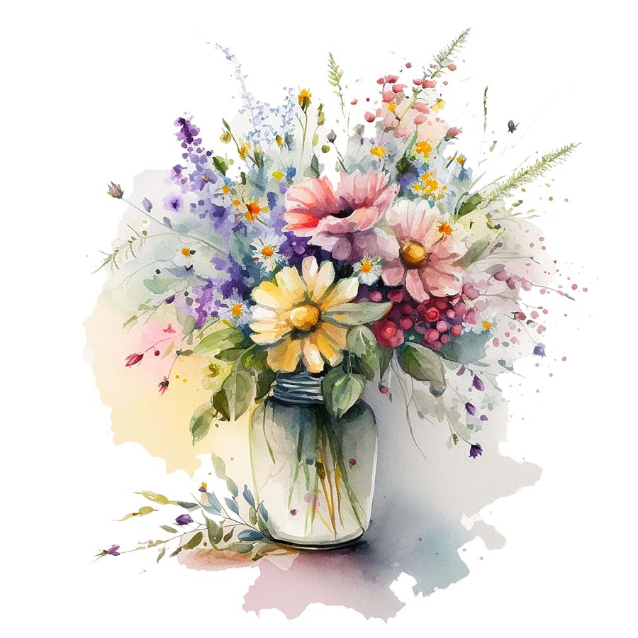 Nurtured Blooms: Bunch of Flowers