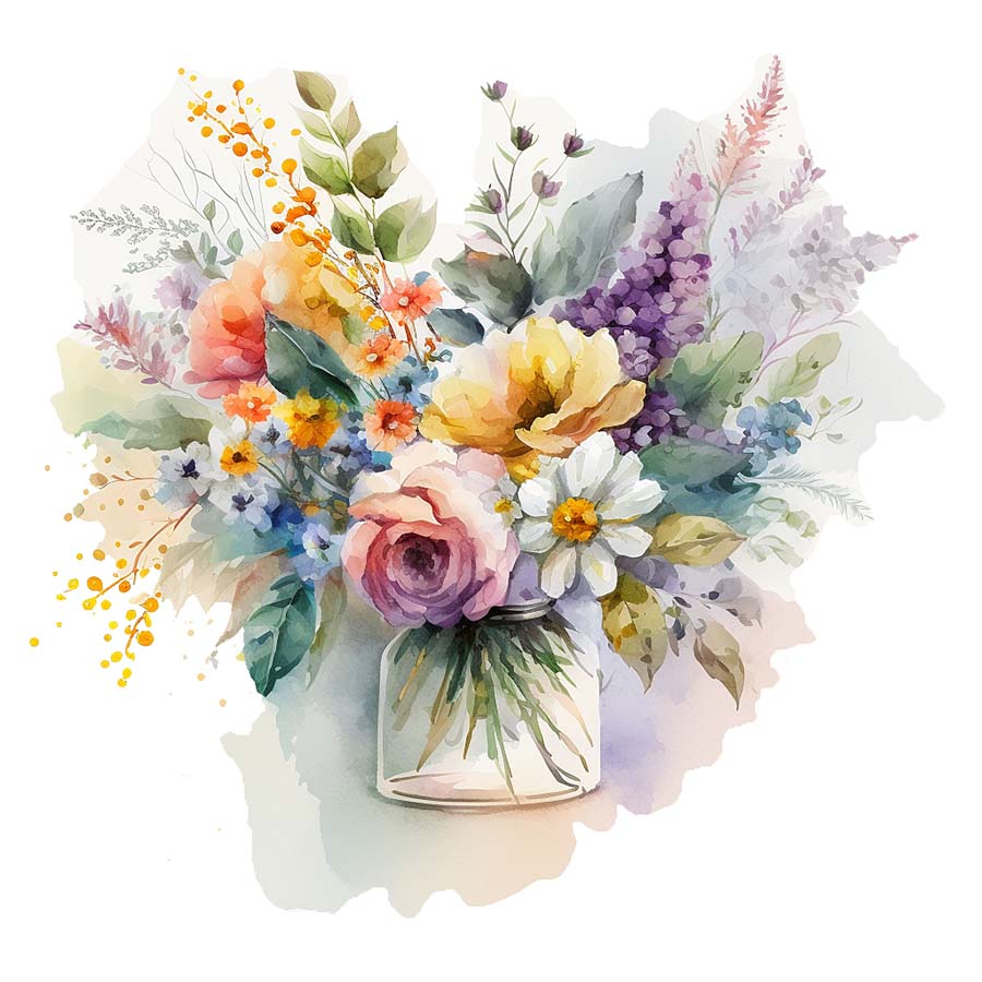 Nurtured Blooms: Bunch of Flowers
