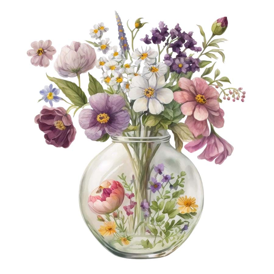 Nurtured Blooms: Bunch of Flowers