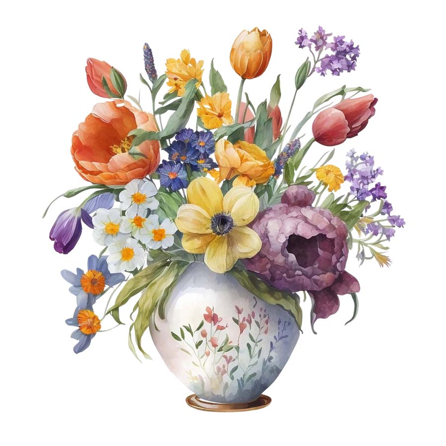 Nurtured Blooms: Bunch of Flowers
