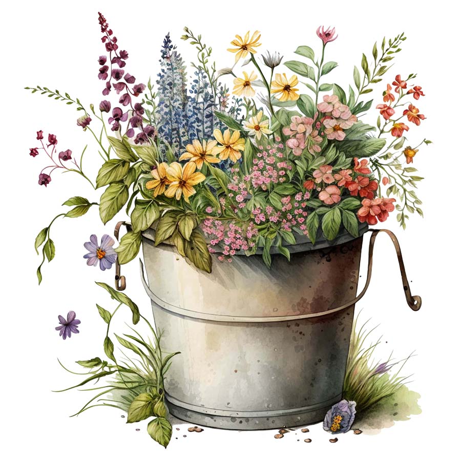 Nurtured Blooms: Bunch of Flowers