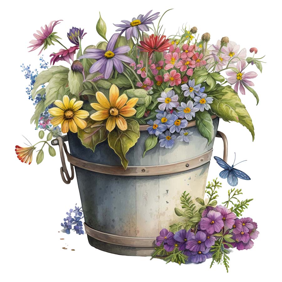 Nurtured Blooms: Bunch of Flowers